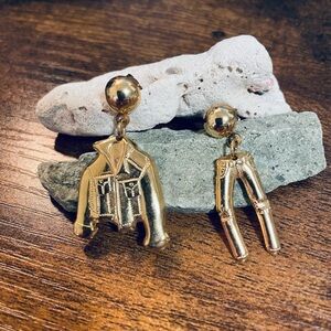 Jean Jacket and Blue Jean Dangle Earrings